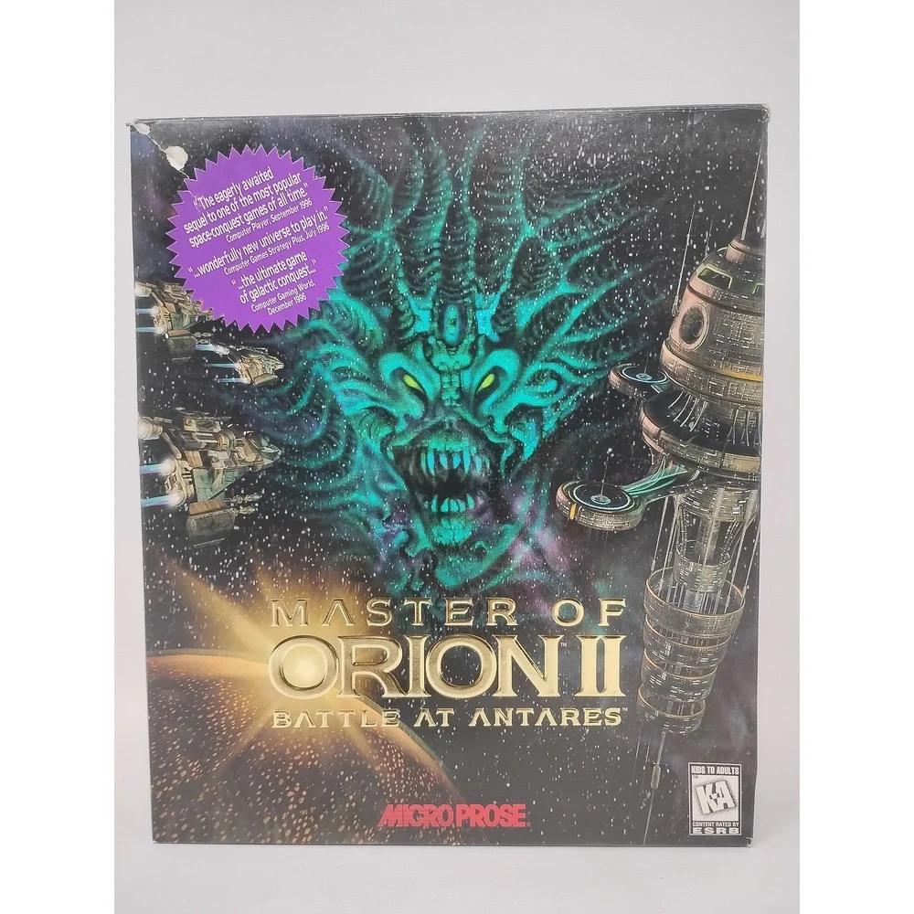 MicroProse Master of Orion II Battle at Antares 1996 PC Strategy Game Big Box